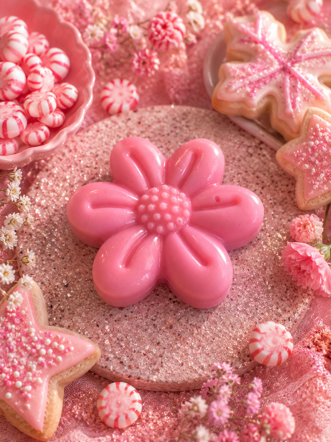 Pink Peppermint Sugar Cookies