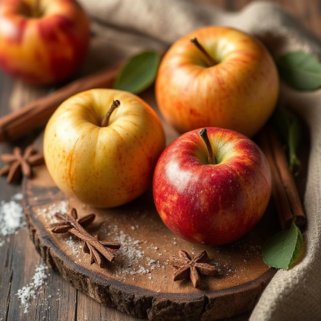Smoked Cedar Spiced Apples