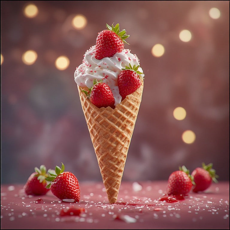 Strawberry Waffle Cone