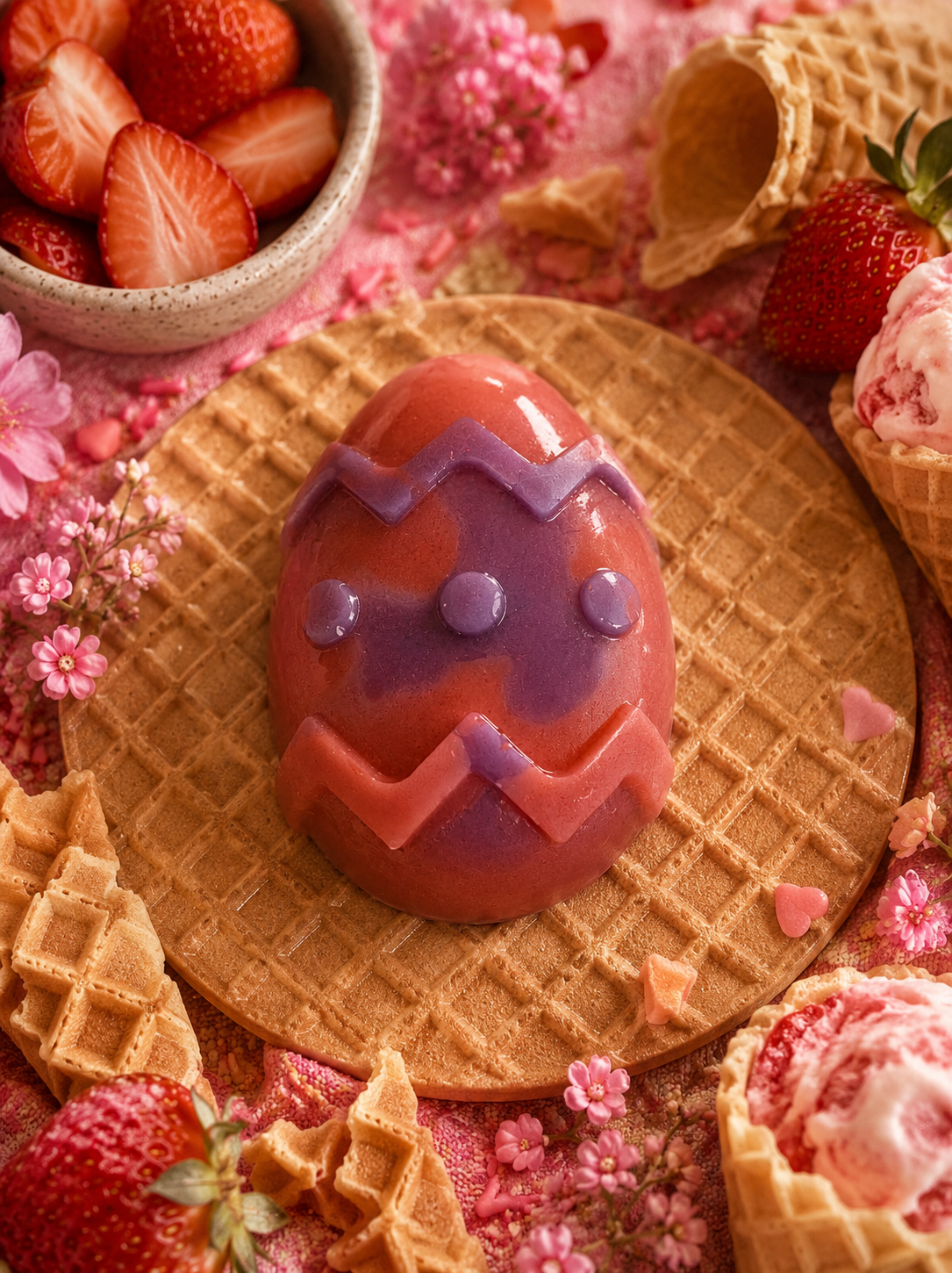 Strawberry Waffle Cone