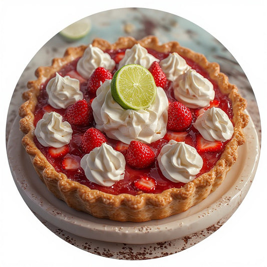 Strawberry Key Lime Pie